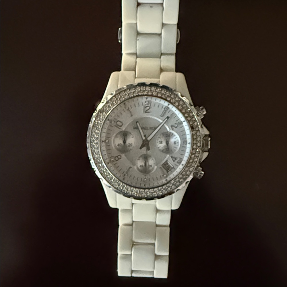 Michael Kors White and Silver Women's Watch